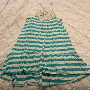 Teal stripe dress